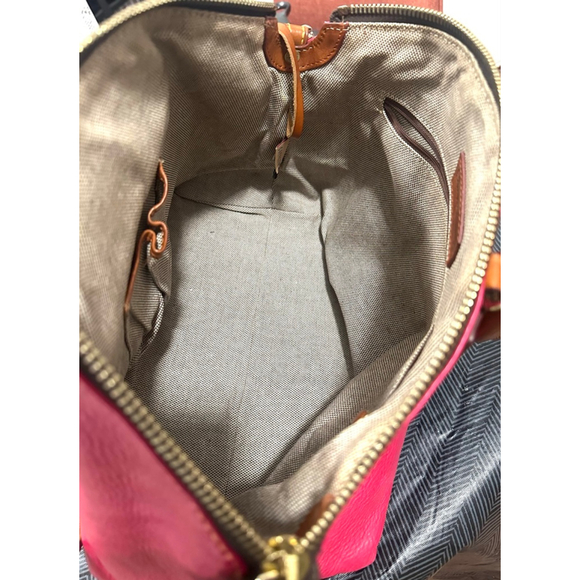 Dooney & Bourke Pink & Brown VTG 
Florentine Leather Satchel Handbag - Picture 13 of 16